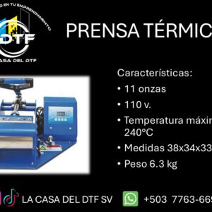 Prensa Térmica para 11 Onz.