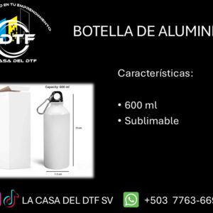 Botella de Aluminio 600 ml