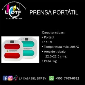 Prensa portátil 9"x9”