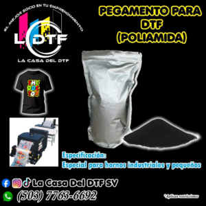 Poliamida Negra Termoadherible para Transferencias DTF textil