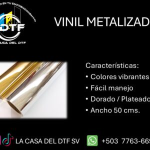 Vinil textil metalizado